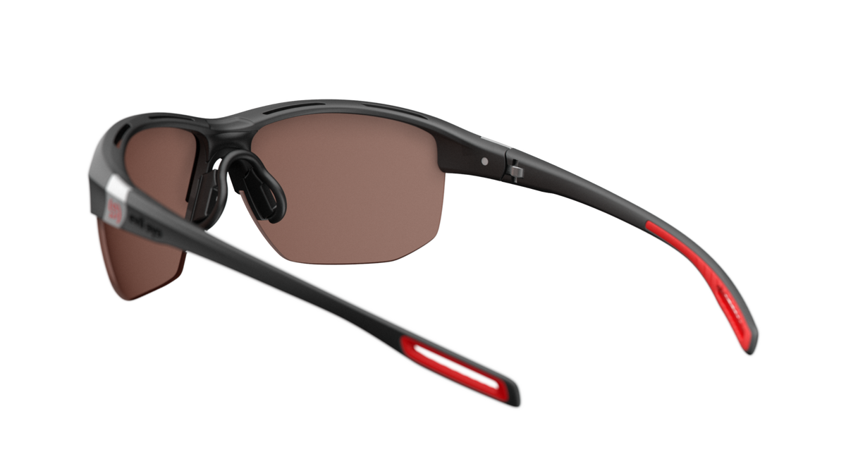 evil eye elate.t E019 Sportbrille – 9000 black matt – LST® contrast silver M – Rückansicht