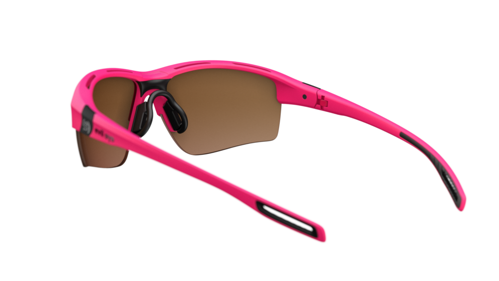 evil eye elate.p E020 Sportbrille – 3500 neon pink matt – LST® active red M – Rückansicht