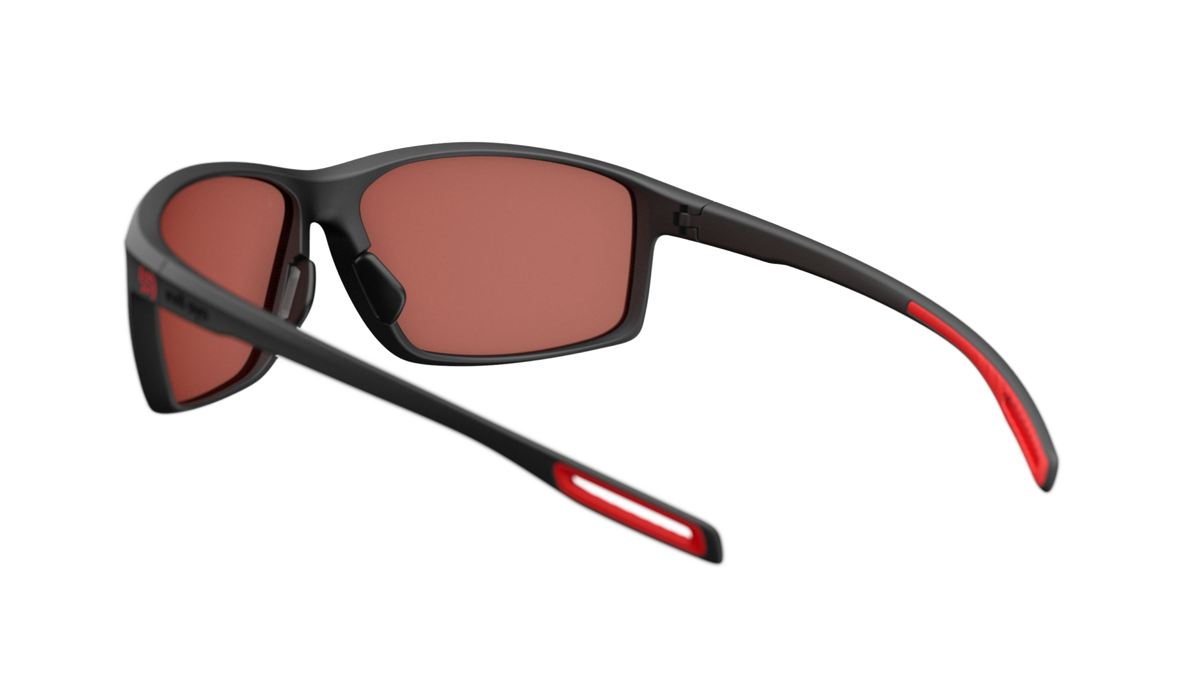 evil eye stoked Sportbrille – black matt – LST® active silver M – Rückansicht