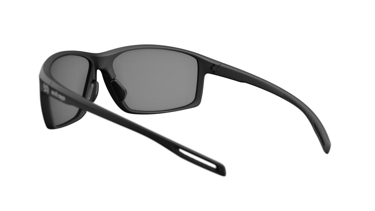 evil eye stoked Sportbrille – black matt – LST® grey silver M – Rückansicht