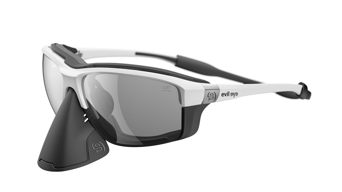 evil eye elate.o pro Sportbrille – white matt – LST® grey silver M – Seitenansicht