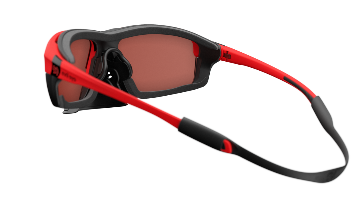 evil eye elate.o pro Sportbrille – ee red matt – LST® active silver M – Rückansicht