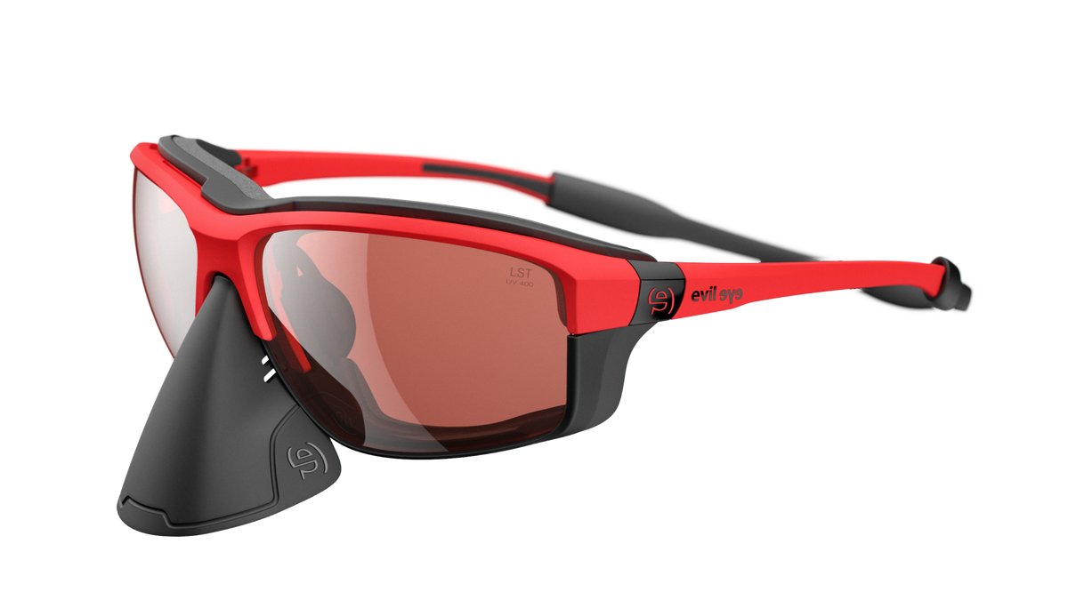 evil eye elate.o pro Sportbrille – ee red matt – LST® active silver M – Seitenansicht