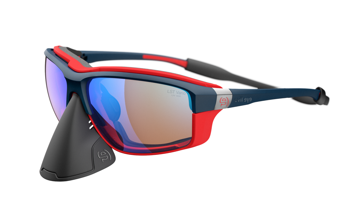 evil eye elate.o pro Sportbrille – dark blue matt – LST® blue light VARiO M – Seitenansicht