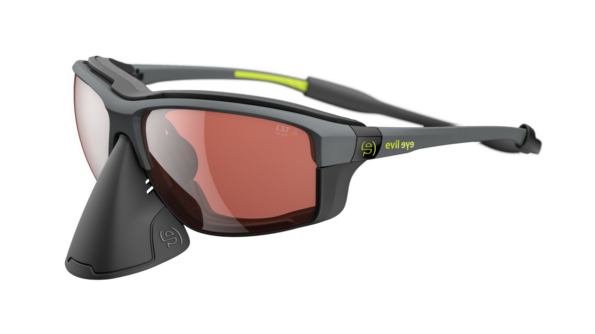 evil eye elate.o pro Sportbrille – dark grey matt – LST® active silver M – Seitenansicht