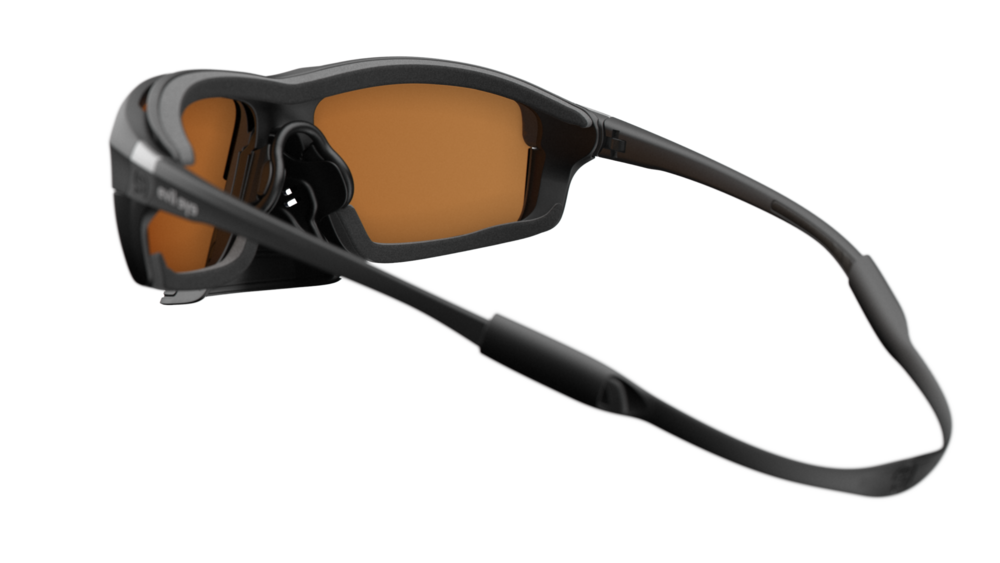 evil eye elate.o pro Sportbrille – black matt – LST® blue light VARiO M – Rückansicht