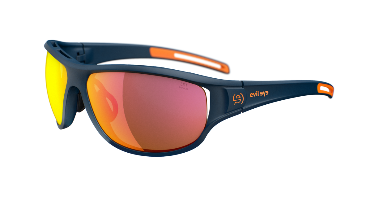 evil eye zcale Sportbrille – dark blue matt – LST® active red M – Seitenansicht