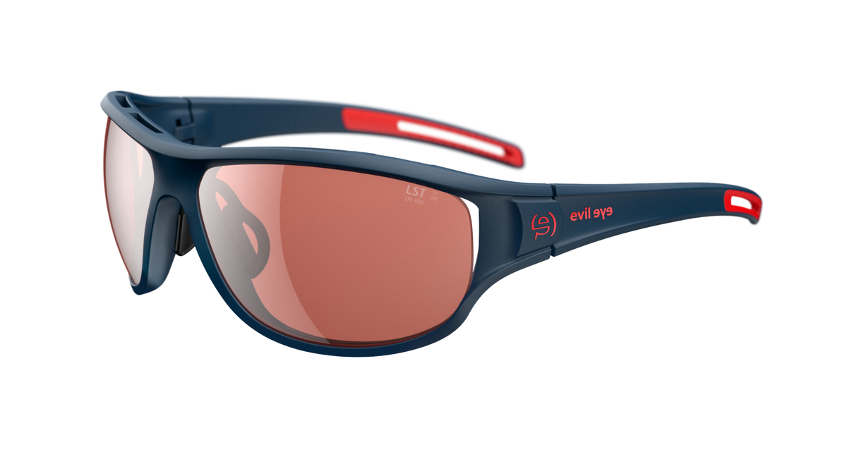 evil eye zcale Sportbrille – dark blue matt – LST® active silver M – Seitenansicht