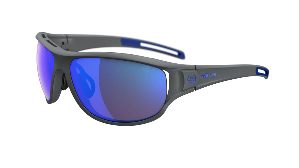 evil eye zcale Sportbrille – dark grey matt – LST® active blue M – Seitenansicht