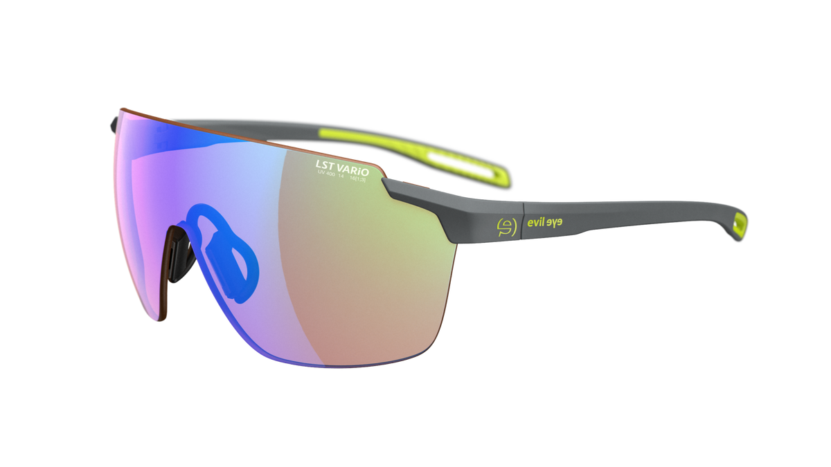 evil eye vistair-x Sportbrille – dark grey matt – LST® VARiO blue-green M – Seitenansicht