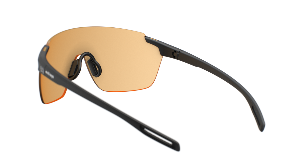 evil eye vistair-x Sportbrille – black matt – LST® VARiO purple M – Rückansicht