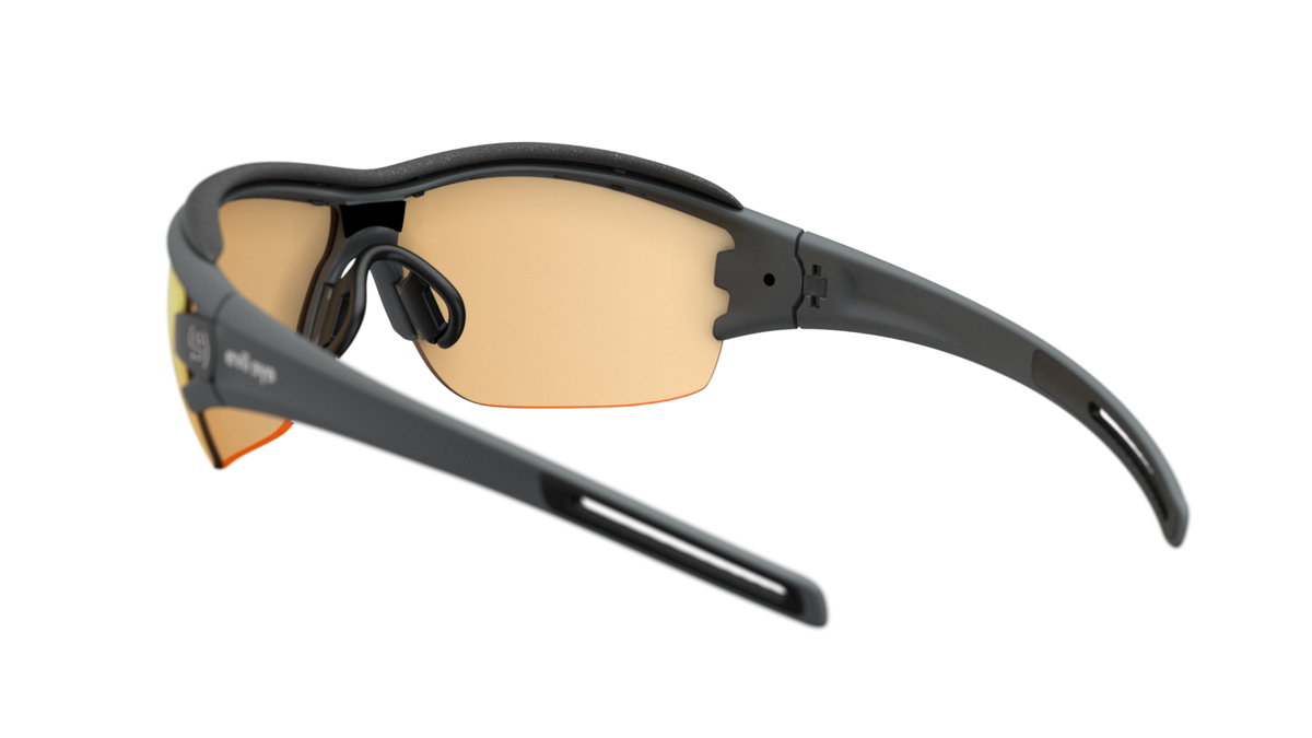 evil eye trace ng pro Sportbrille – dark grey matt – LST® VARiO purple M – Rückansicht