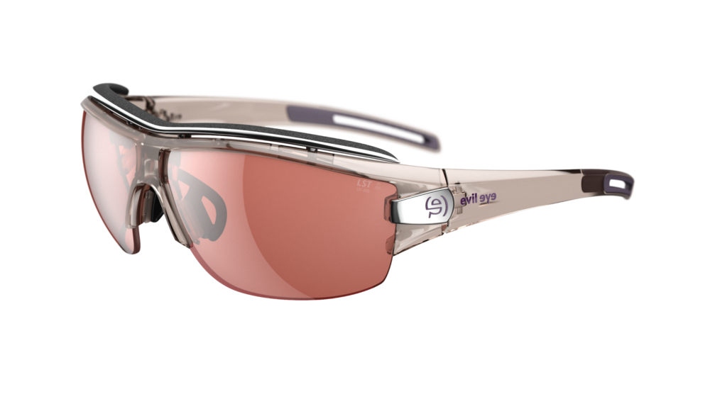 evil eye trace ng pro Sportbrille – rose transparent – LST® active silver M – Seitenansicht