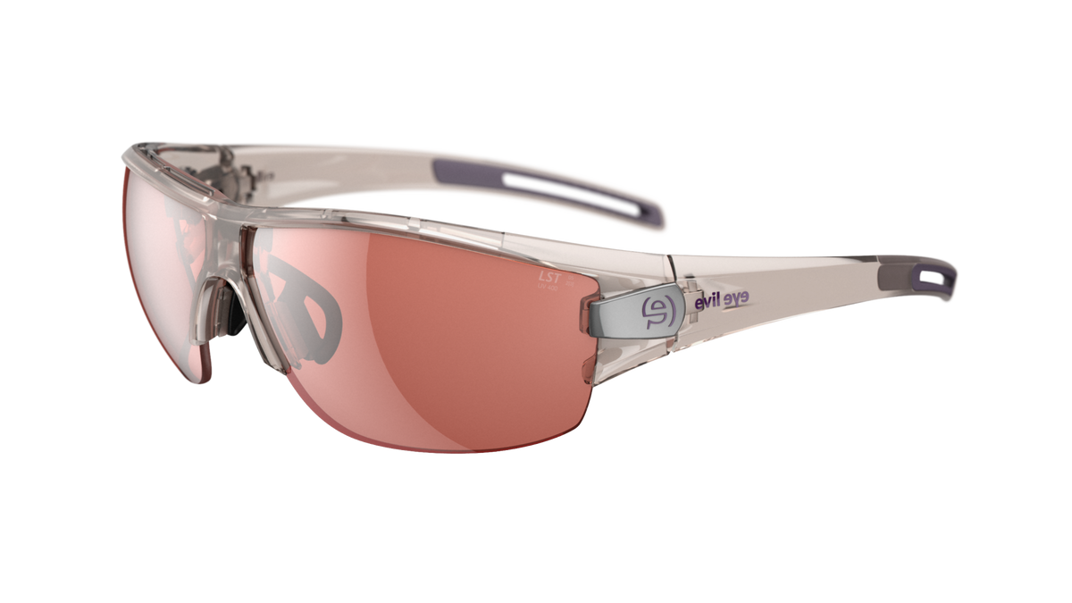 evil eye trace ng E031 Sportbrille – 8500 rosé transparent – LST® active silver M – Seitenansicht