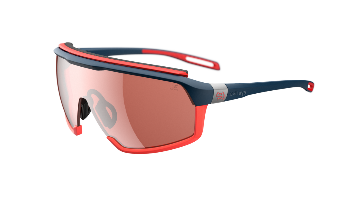 evil eye traileye ng pro Sportbrille – dark blue matt – LST® active silver M – Seitenansicht
