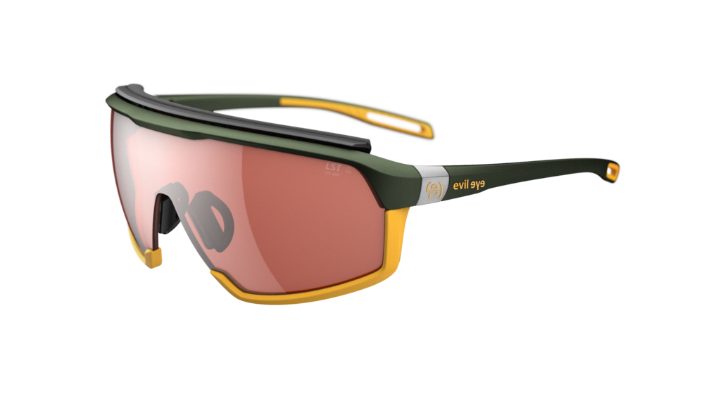 evil eye traileye ng pro Sportbrille – dark green metallic – LST® active silver M – Seitenansicht