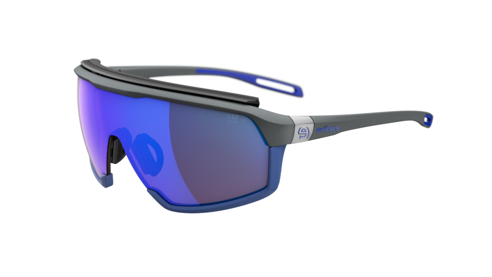 evil eye traileye ng pro Sportbrille – dark grey matt – LST® active blue M – Seitenansicht