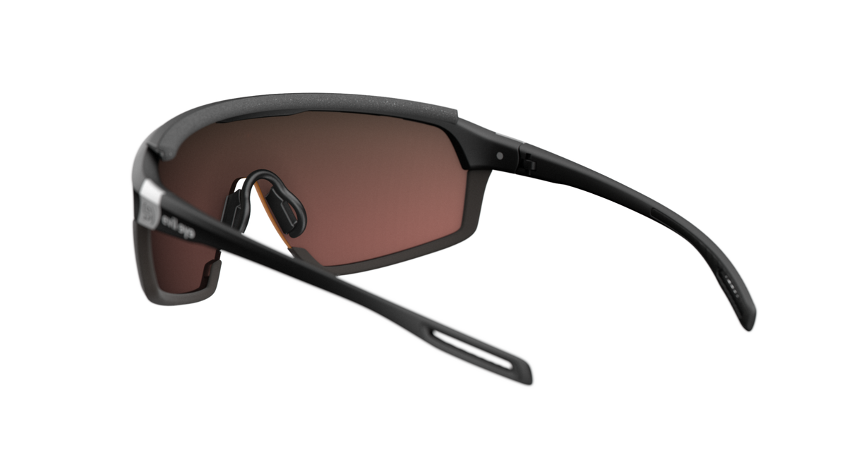 evil eye traileye ng pro Sportbrille – black matt – LST® active red M – Rückansicht