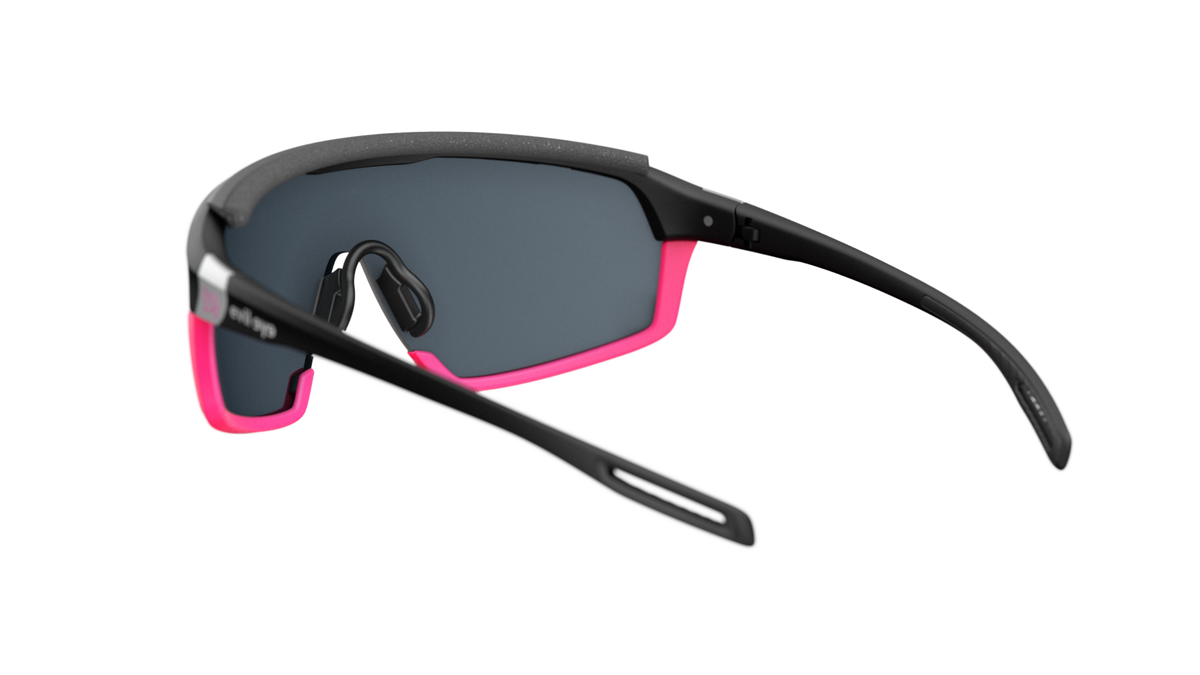 evil eye traileye ng pro E032 Sportbrille – 9200 black matt – LST® grey silver M – Rückansicht