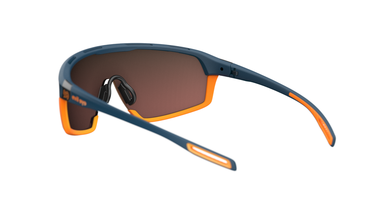 evil eye traileye ng Sportbrille – dark blue matt – LST® active red M – Rückansicht