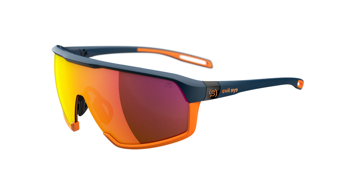 evil eye traileye ng Sportbrille – dark blue matt – LST® active red M – Seitenansicht