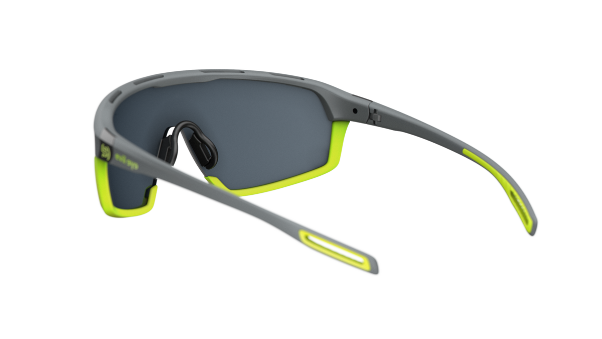 evil eye traileye ng Sportbrille – dark grey matt – LST® grey silver M – Rückansicht