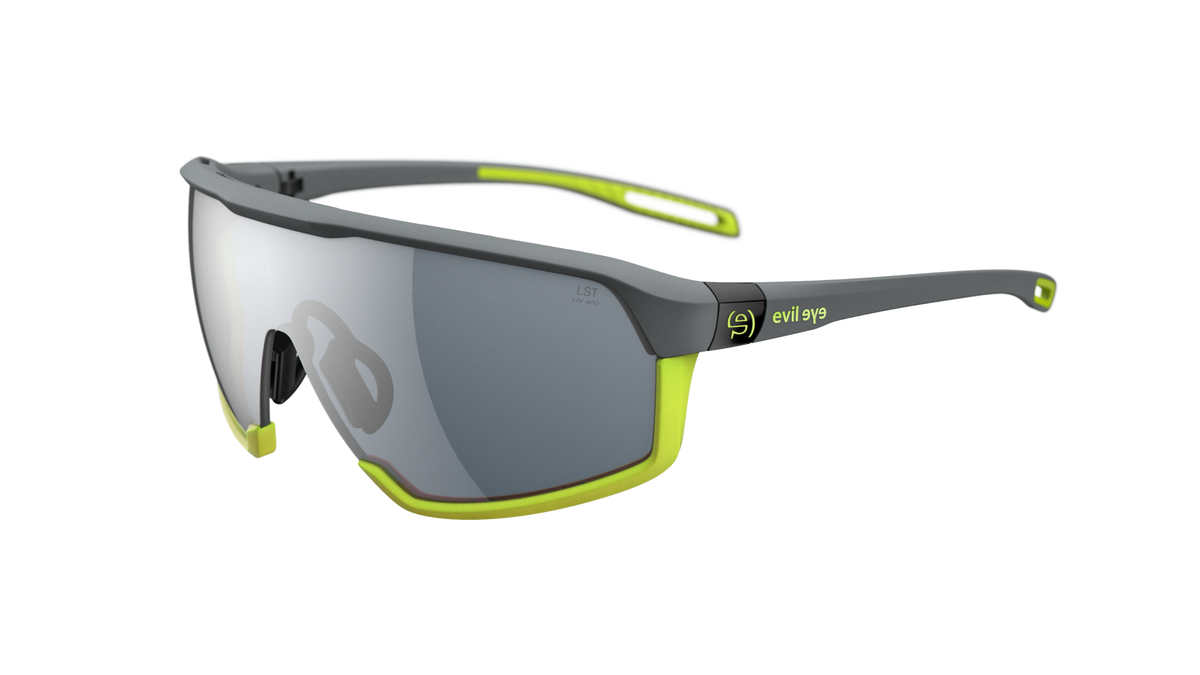 evil eye traileye ng Sportbrille – dark grey matt – LST® grey silver M – Seitenansicht