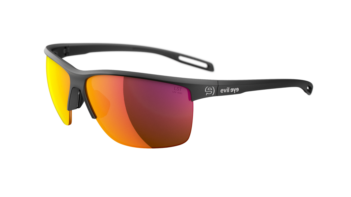 evil eye epyx-y ng E034 Sportbrille – 9000 black matt – LST® active red M – Seitenansicht