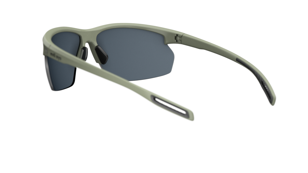 evil eye epyx-x ng E035 Sportbrille – 5500 forest green matt – LST® grey silver M – Rückansicht