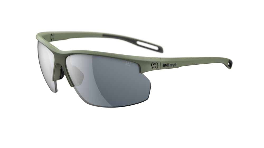 evil eye epyx-x ng E035 Sportbrille – 5500 forest green matt – LST® grey silver M – Seitenansicht
