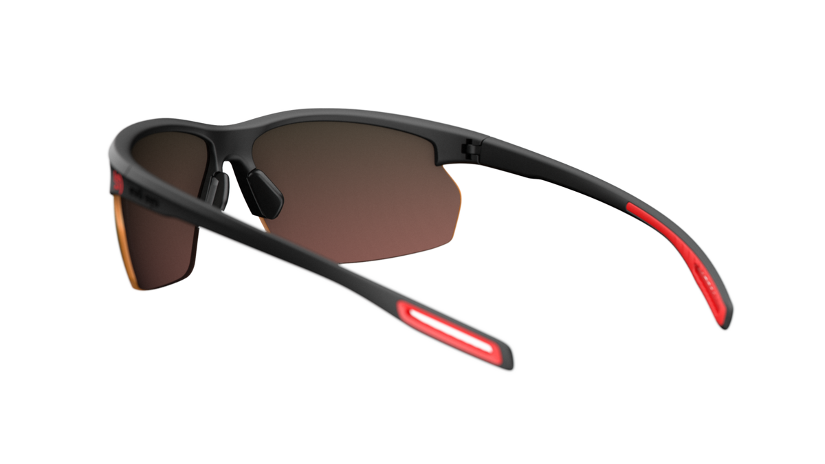 evil eye epyx-x ng E035 Sportbrille – 9200 black matt – LST® active red M – Rückansicht