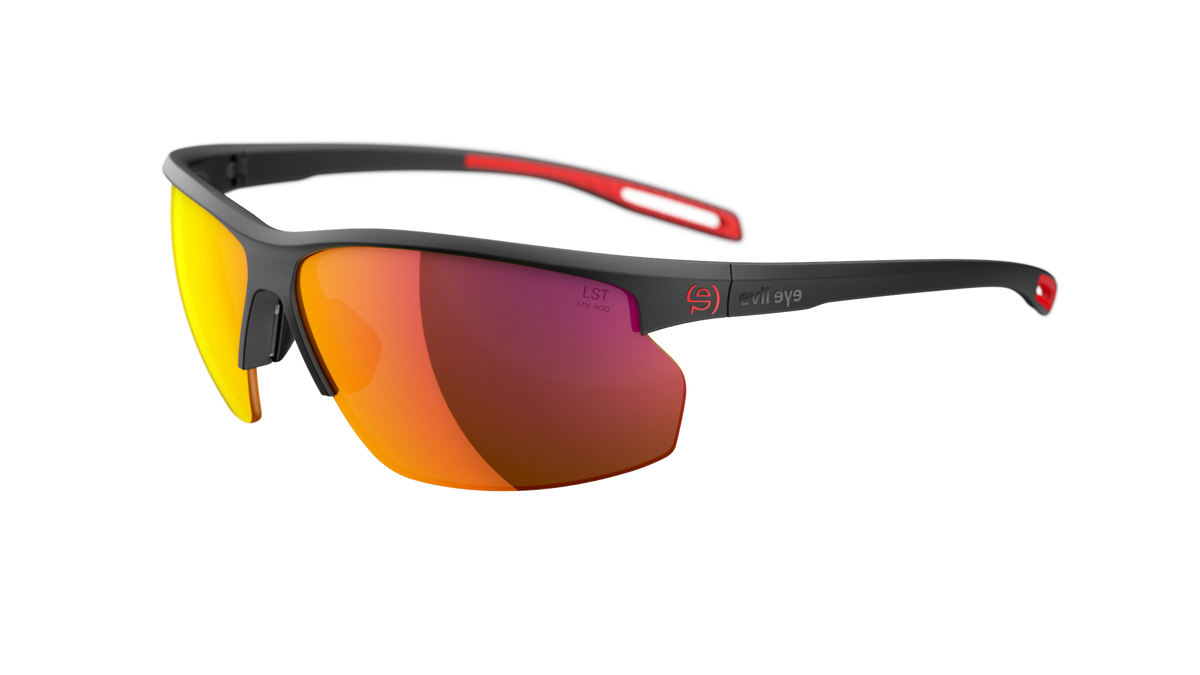 evil eye epyx-x ng Sportbrille – black matt – LST® active red M – Seitenansicht