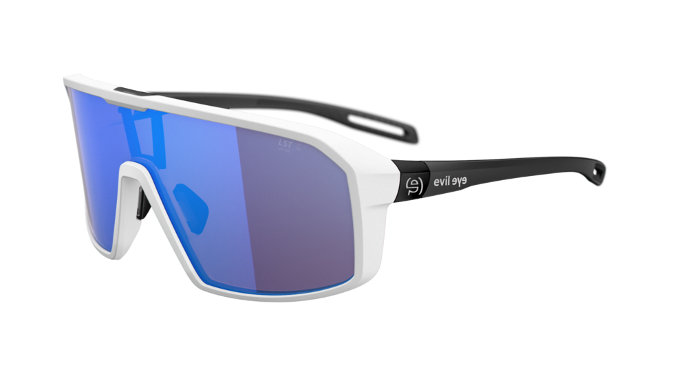 evil eye roadsense E037 Sportbrille – 1500 white matt – LST® active blue M – Seitenansicht