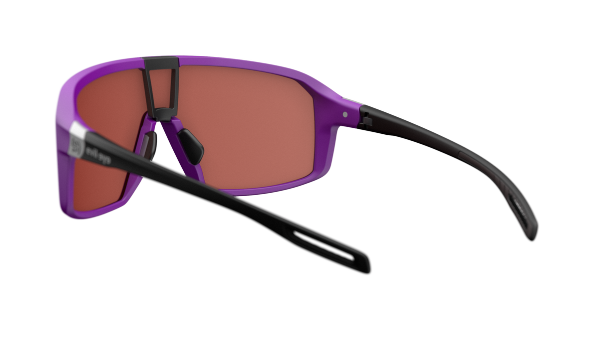 evil eye roadsense E037 Sportbrille – 4000 purple matt – LST® active silver M – Rückansicht