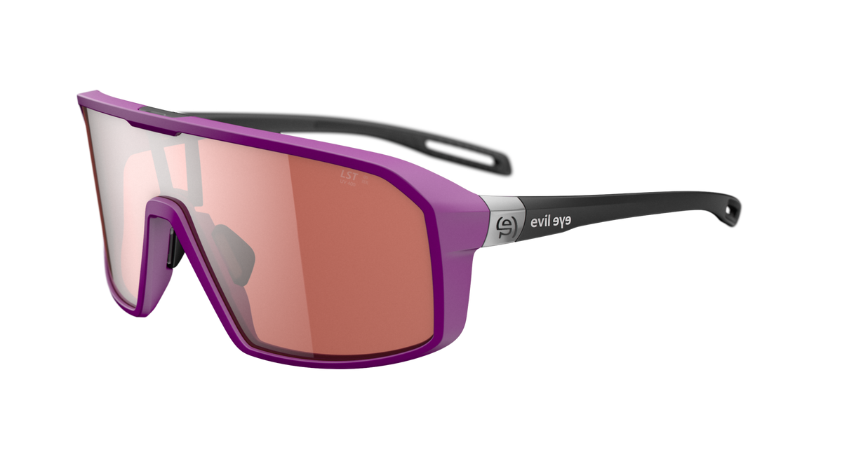 evil eye roadsense Sportbrille – purple matt – LST® active silver M – Seitenansicht