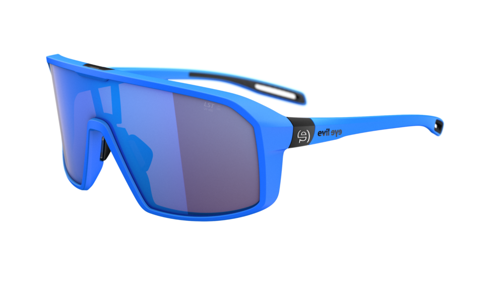 evil eye roadsense Sportbrille – neon blue matt – LST® active blue M – Seitenansicht