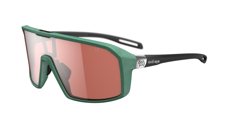 evil eye roadsense E037 Sportbrille – 5600 raw green matt – LST® active silver M – Seitenansicht