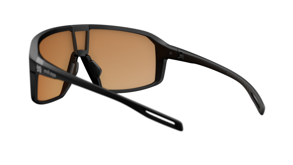 evil eye roadsense Sportbrille – black matt – LST® VARiO blue-green M – Rückansicht