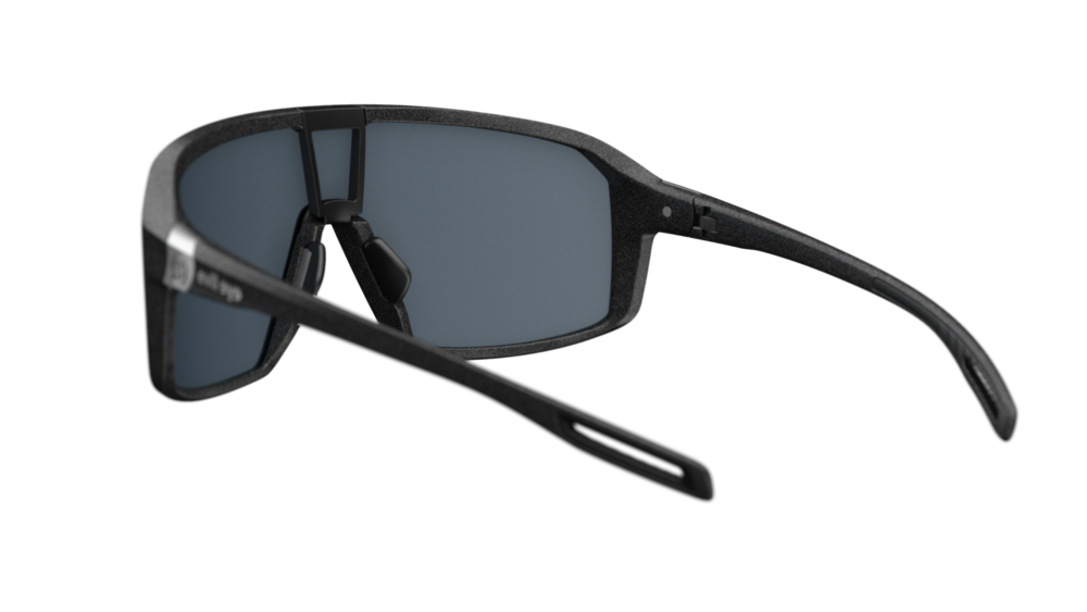 evil eye roadsense Sportbrille – night sky black matt – LST® grey silver M – Rückansicht