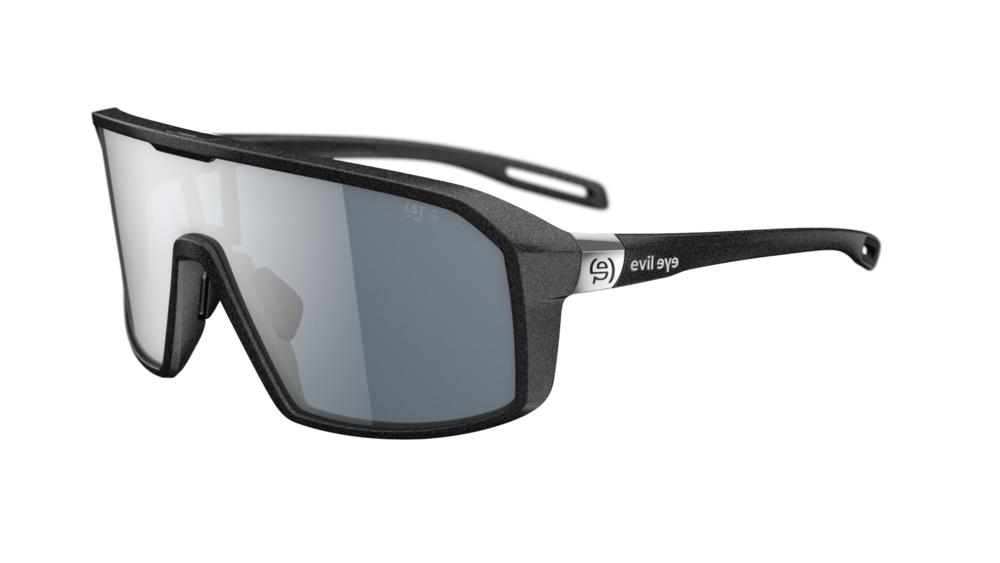 evil eye roadsense E037 Sportbrille – 9300 night sky black matt – LST® grey silver M – Seitenansicht