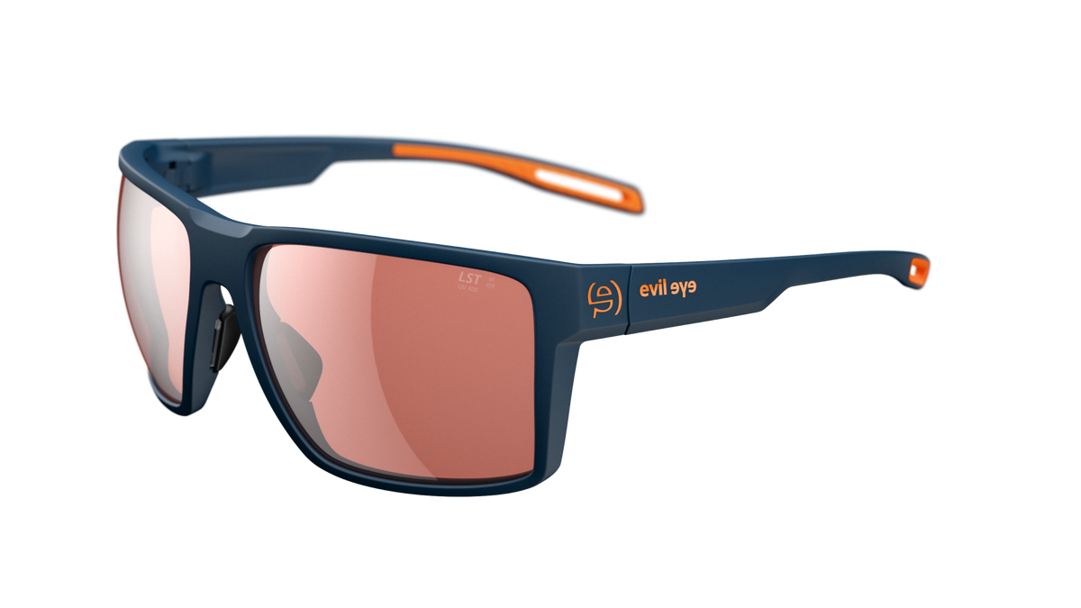 evil eye seaside Sportbrille – dark blue matt – LST® active silver M – Seitenansicht