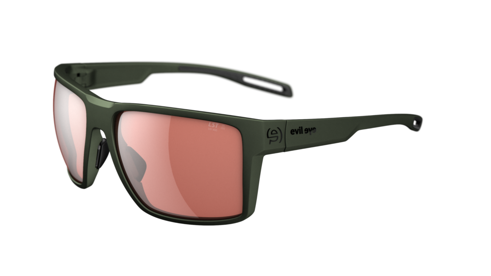 evil eye seaside Sportbrille – dark green metallic – LST® active silver M – Seitenansicht