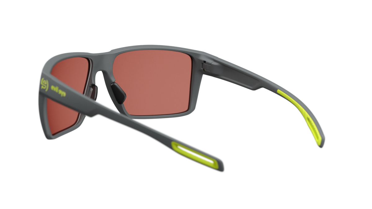 evil eye seaside Sportbrille – dark grey matt – LST® active silver M – Rückansicht