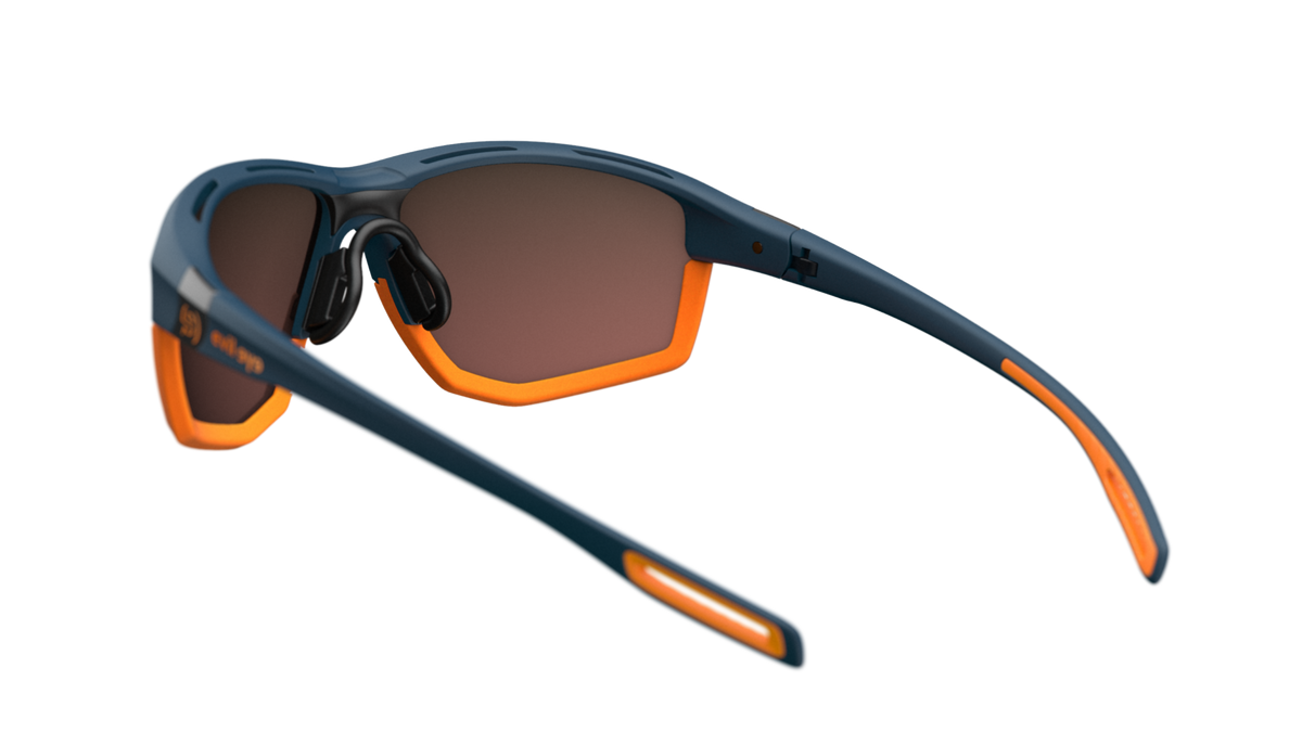 evil eye elate ng E039 Sportbrille – 4500 dark blue matt – LST® active red M – Rückansicht