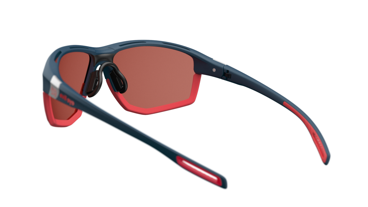 evil eye elate ng E039 Sportbrille – 4600 dark blue matt – LST® active silver M – Rückansicht