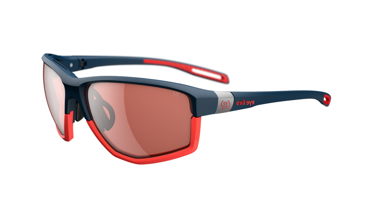 evil eye elate ng Sportbrille – dark blue matt – LST® active silver M – Seitenansicht