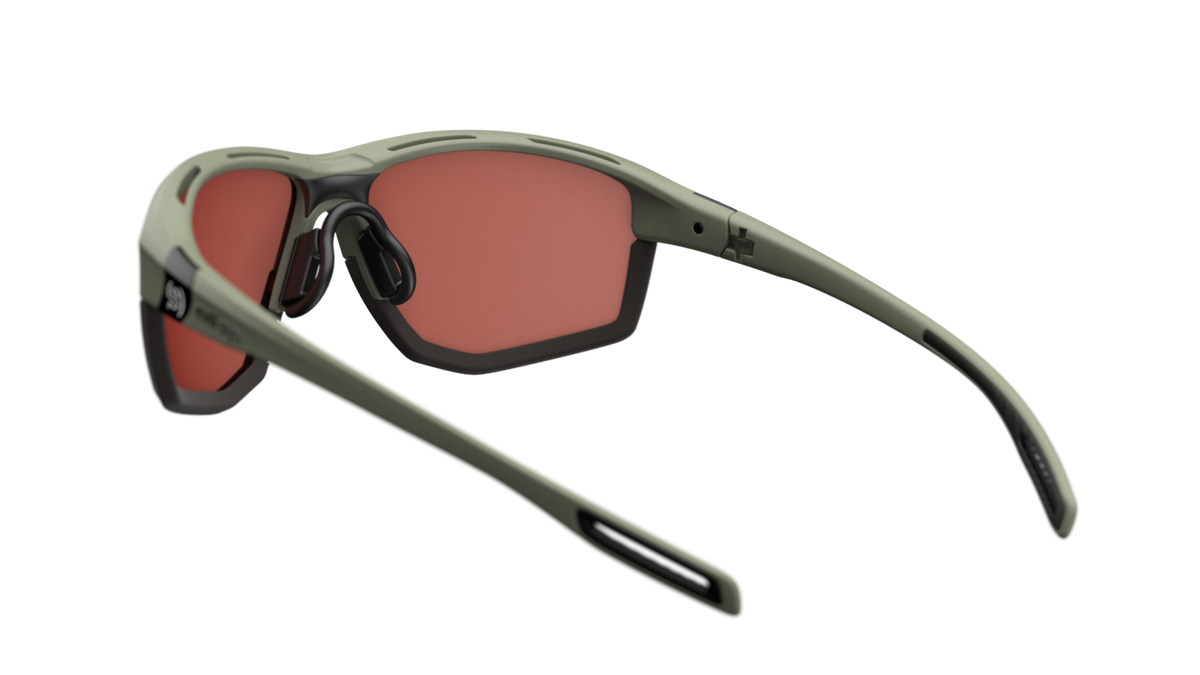 evil eye elate ng Sportbrille – forest green matt – LST® active silver M – Rückansicht