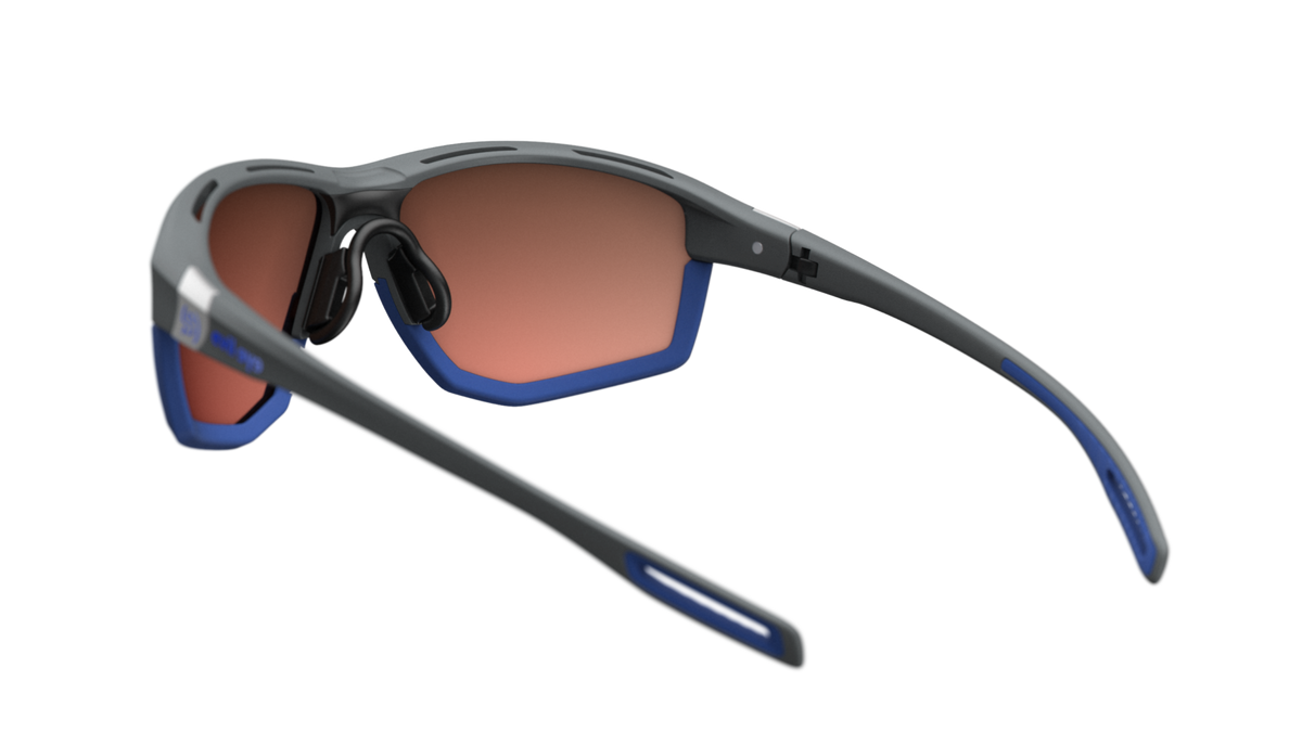 evil eye elate ng Sportbrille – dark grey matt – LST® active blue M – Rückansicht