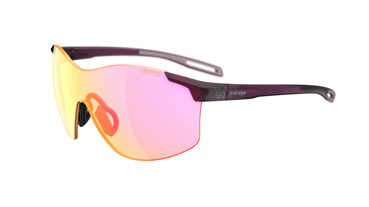 evil eye vistair-d Sportbrille – blackberry transparent – LST® VARiO purple M – Seitenansicht