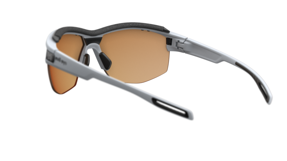evil eye pathline pro E042 Sportbrille – 6600 moonstone grey matt – LST® VARiO blue-green M – Rückansicht